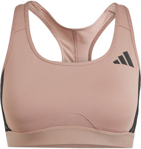 ADIDAS Damen BH Powerreact Train Medium-Support 3-Streifen M/CD in Braun