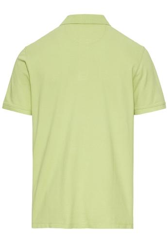Kurzarm Poloshirt aus Baumwolle Grün 3XL