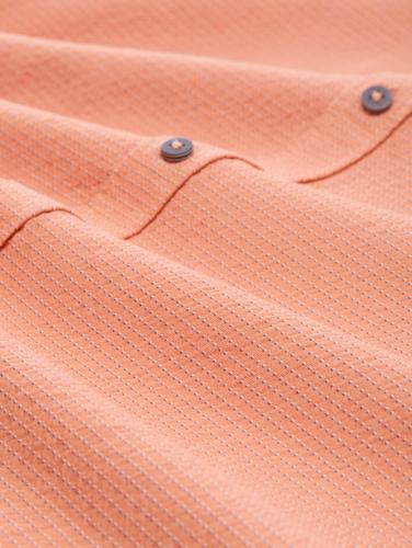 Regular Fit Kurzarmhemd aus Baumwolle XXL Regular Fit - Brick Orange Multicolor Dot
