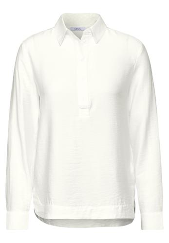Bluse in Unifarbe L - Vanilla White