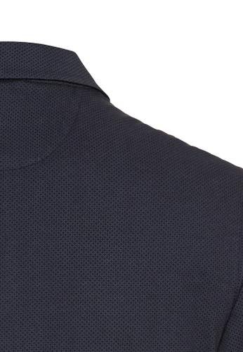 Kurzarm Poloshirt aus reiner Baumwolle Blau M