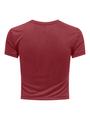 ONLHANNAH S/S O-NECK SHORT TOP JRS XS Normal geschnitten - Ruby Wine