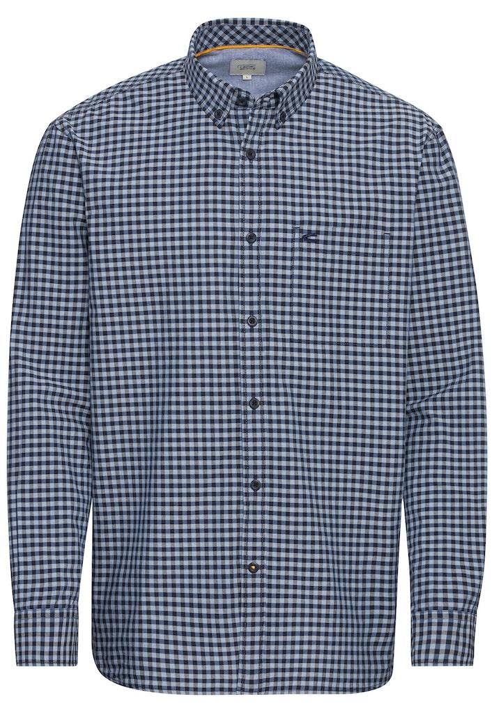 Vichy Karohemd aus reiner Baumwolle Blau 3XL