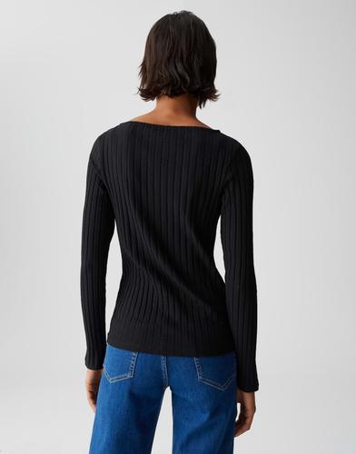 Langarmshirt "Sovke" - Schwarz / 40