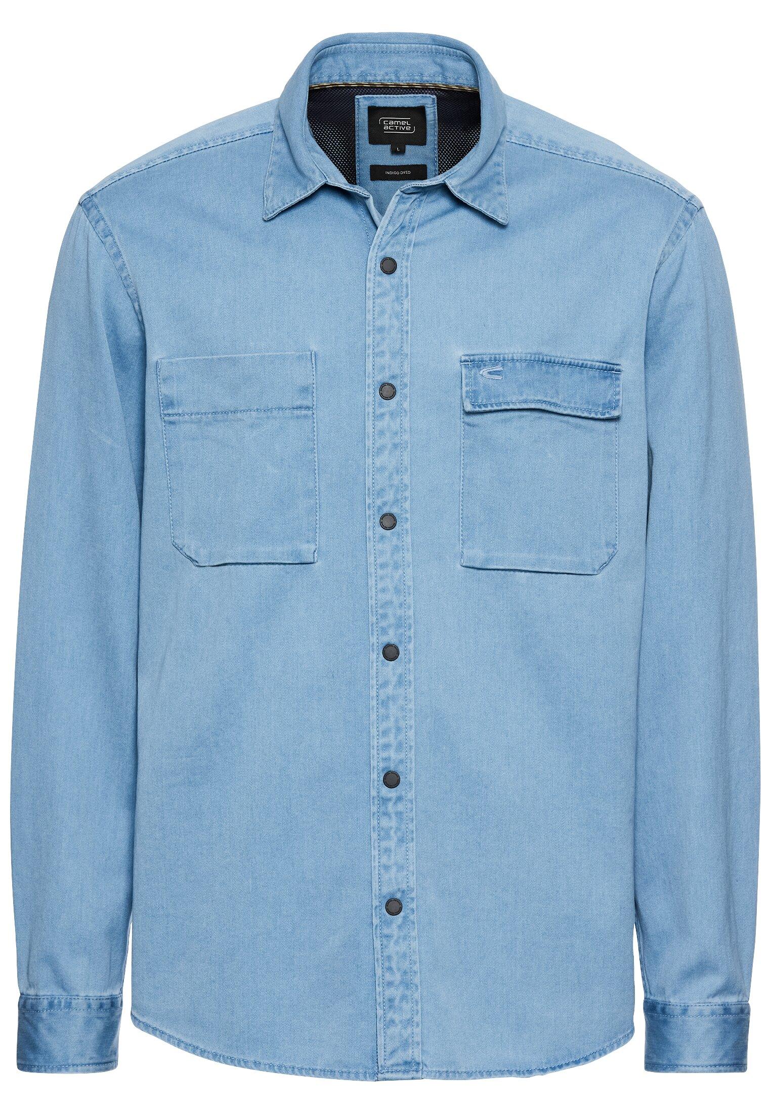 Hemd aus reiner Baumwolle 3XL Regular Fit - Smoke Blue
