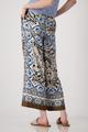Wide-Leg-Hose mit Ornamentmuster 38 - Schwarz Gemustert
