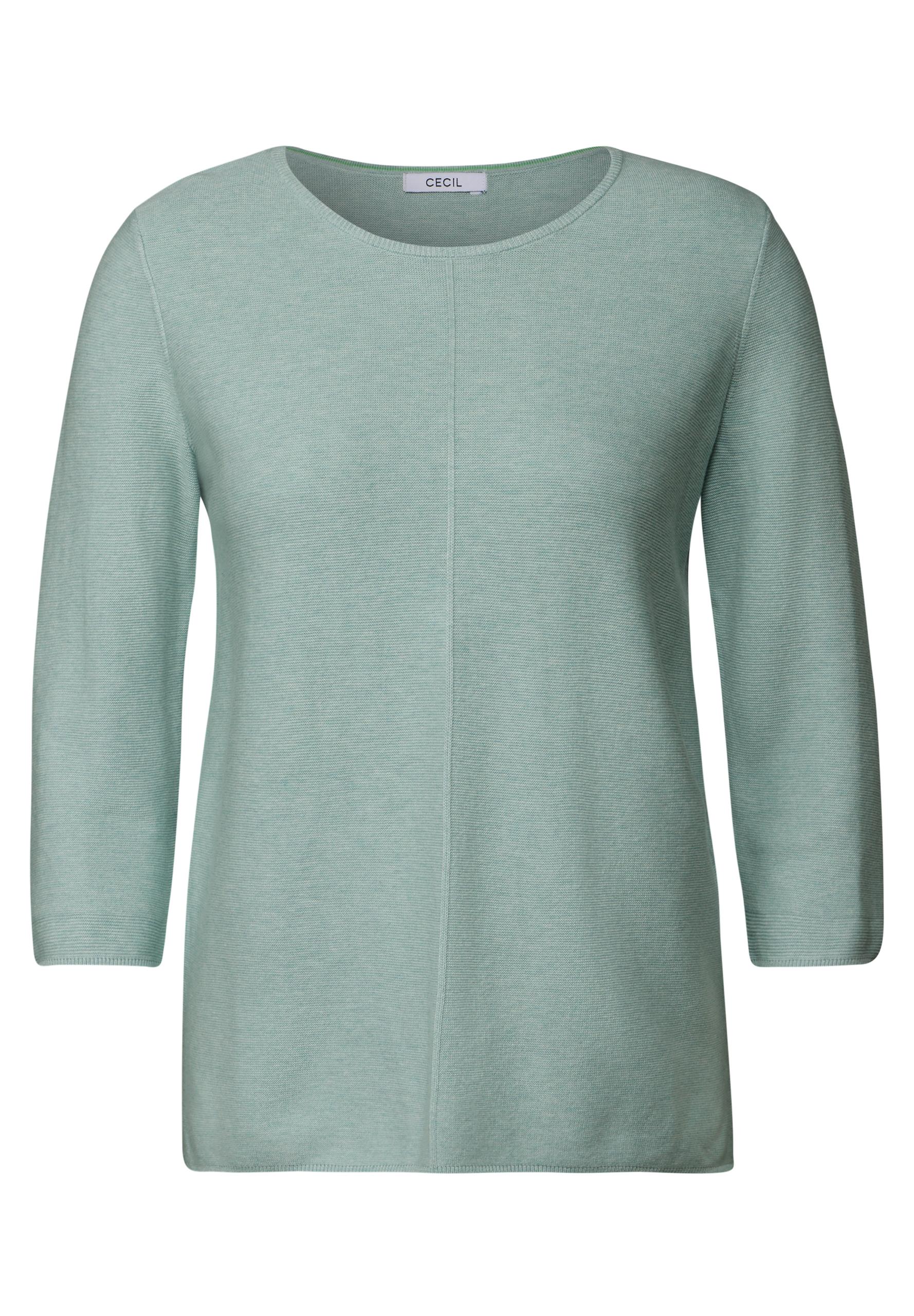 Strukturpullover L - Cool Salvia Melange