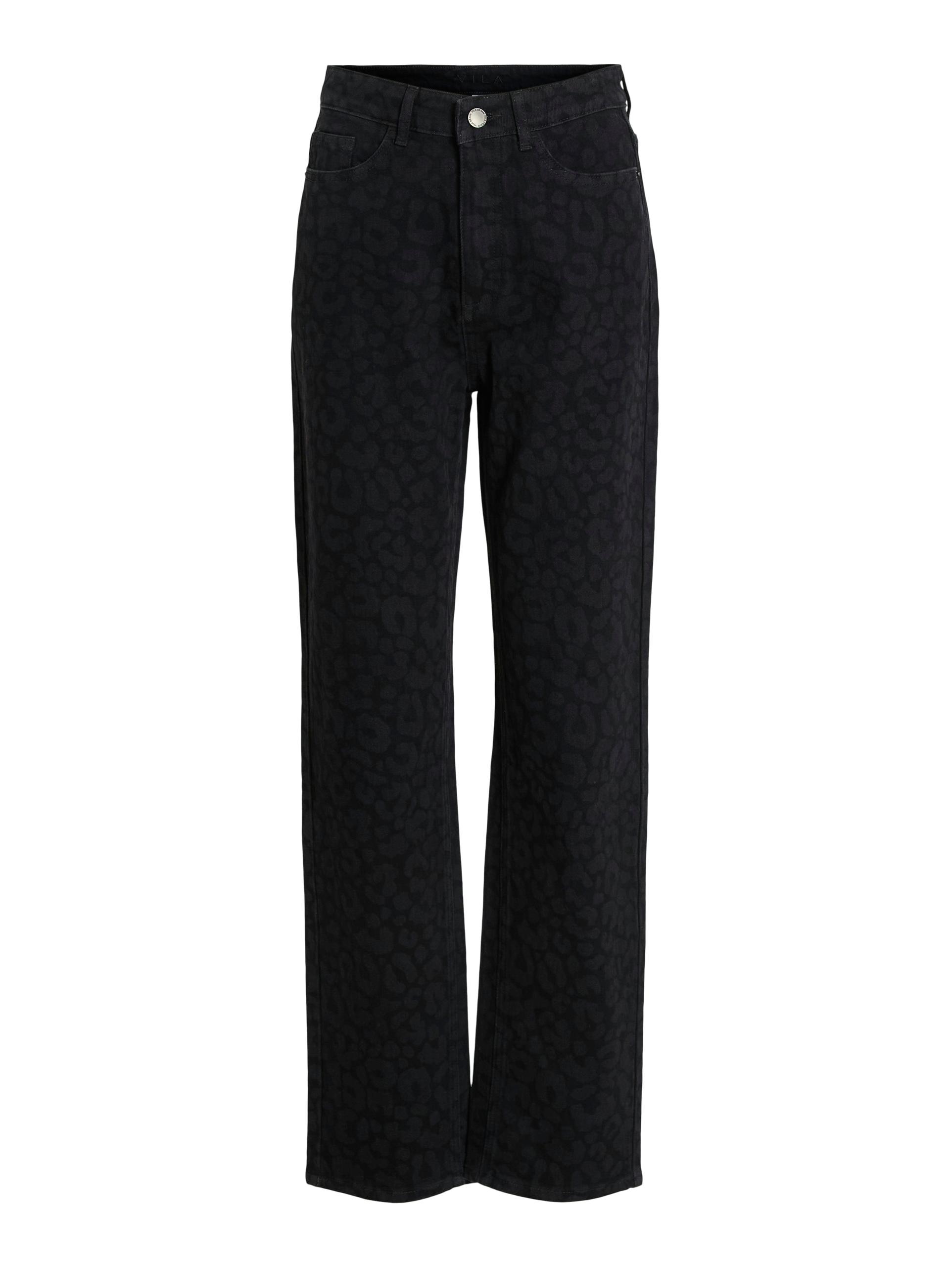 VIKELLY JAF HW STRAIGHT JEANS BLK-LEO 34/32 Gerade geschnitten - Black Beauty