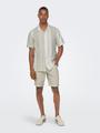 ONSCAIDEN LIFE STRIPE RES LINENBLENDNOOS L Normal geschnitten - Vintage Khaki