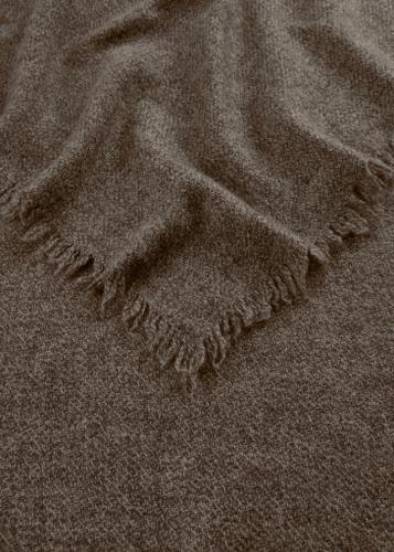 Premium Schal aus reinem Kaschmir Braun one size