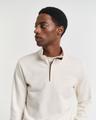 Sacker Rib Sweatshirt mit Reißverschlusskragen L - Cream