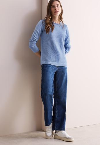 Strukturpullover M - Heather Sky Blue