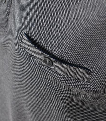 Polo-Shirt Langarm gestreift 3XL - Blau