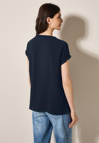 Strukturbluse L - Universal Blue