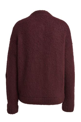Hairy Knit Bomber M - Bordeaux