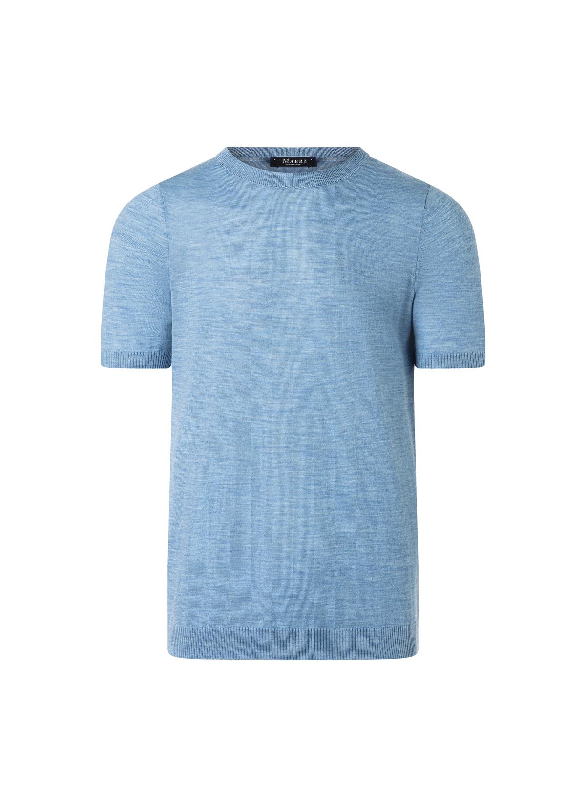 Pullover Rundhals 1/2 Arm Modern Fit - Whispering Blue