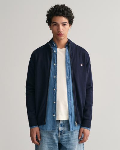 Casual Cotton Strickjacke mit Reißverschluss XXXL - Evening Blue