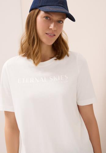 T-Shirt mit Wording Artwork M - Vanilla White