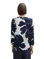 Crinkle Blusenshirt XL Loose Fit - Big Floral Shapes Design
