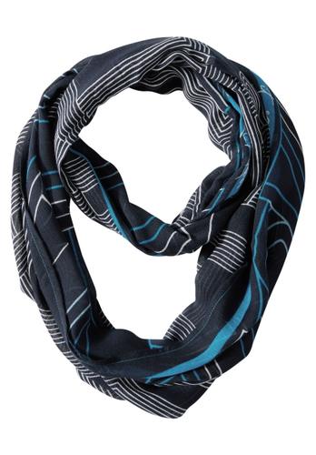 Bedruckter Loop-Schal A - Deep Petrol