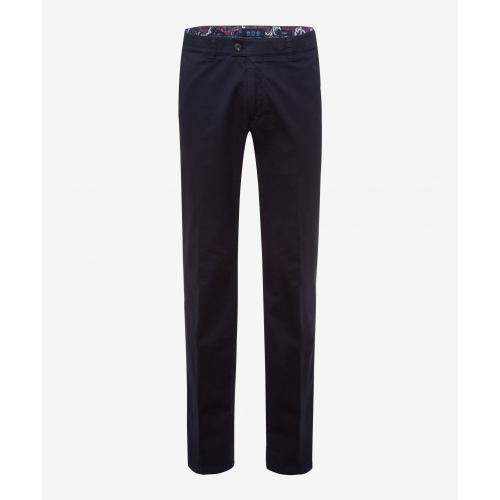Style Jim-s 27U Flatfronthose, Herrenhose, Leicht geschwungene französischen Vorderhosentaschen, Leistengesäßtaschen, Tresortasche in rechter Seitentasche, Zusätzliche Coinpocket, Hochwertiger Reißverschluss, Ergonomische Passform, Regular Fit, Gerader Beinverlauf, Perfect Cut (niedrige Leibhöhe) - Perma Blue