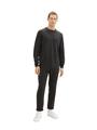 Strickpullover aus Baumwolle XXL Regular Fit - Black Grey Melange
