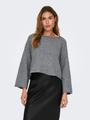 JDYRUE LIFE L/S BOAT NECK PULL KNT NOOS XL Knit Fit - Medium Grey Melange