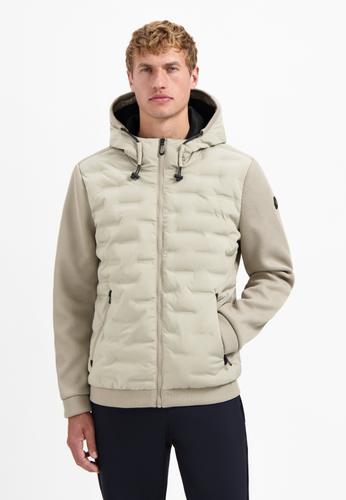 Jacket Short Fit Sealed Hooded Knitted Mix M Regular Fit - Stone