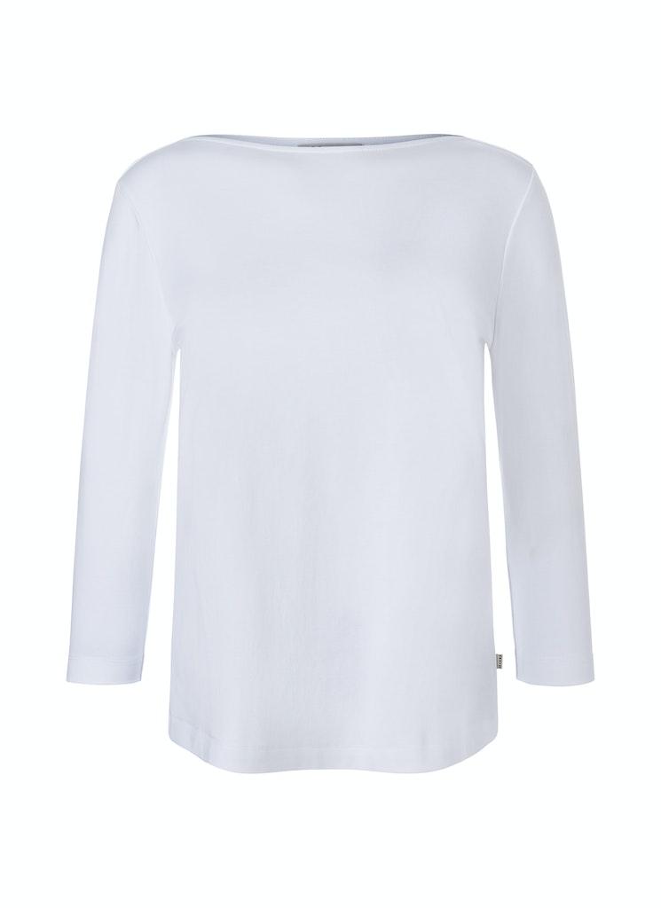 Longsleeve Rundhals 3/4 Arm Weiß
