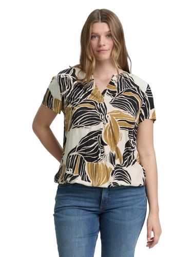 Plus Size - Bluse mit Muster 48 Regular Fit - Neutral Cut Leaves Design