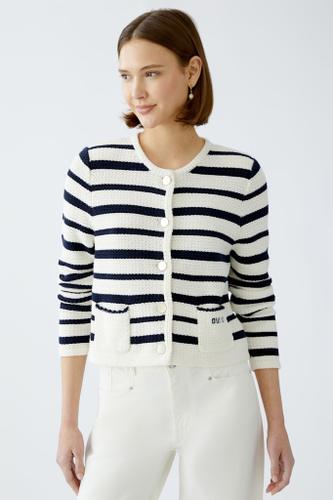 Strickjacke reine Baumwolle Weiß 44