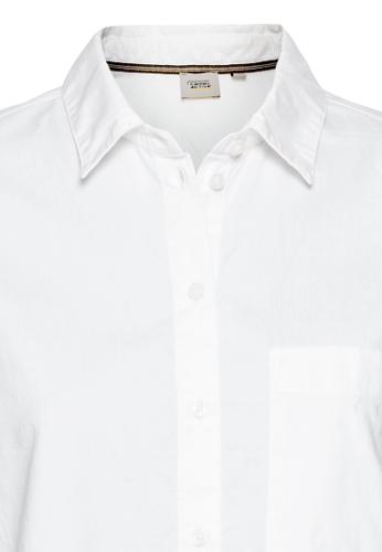 Langarm Bluse aus reiner Baumwolle S Regular Fit - Milk White
