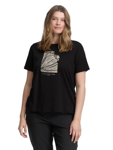 Plus Size - T-Shirt mit Print 48 Regular Fit - Black