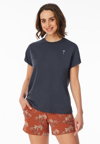 Shirt Kurzarm Grau 38