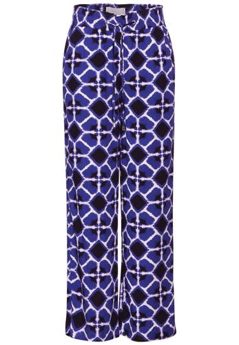 Viskose Hose mit Print 34/30 - Violet Blue