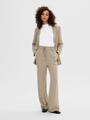 SLFVIVA-GULIA HW LONG LINEN PANT NOOS 40 Normal geschnitten - Greige
