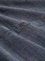 Regular Fit Hemd mit Turn-up-Funktion XXL Regular Fit - Navy White Fil A Fil Dobby
