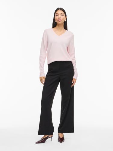 VIRIL V-NECK L/S KNIT TOP - NOOS XL Normal geschnitten - Cherry Blossom