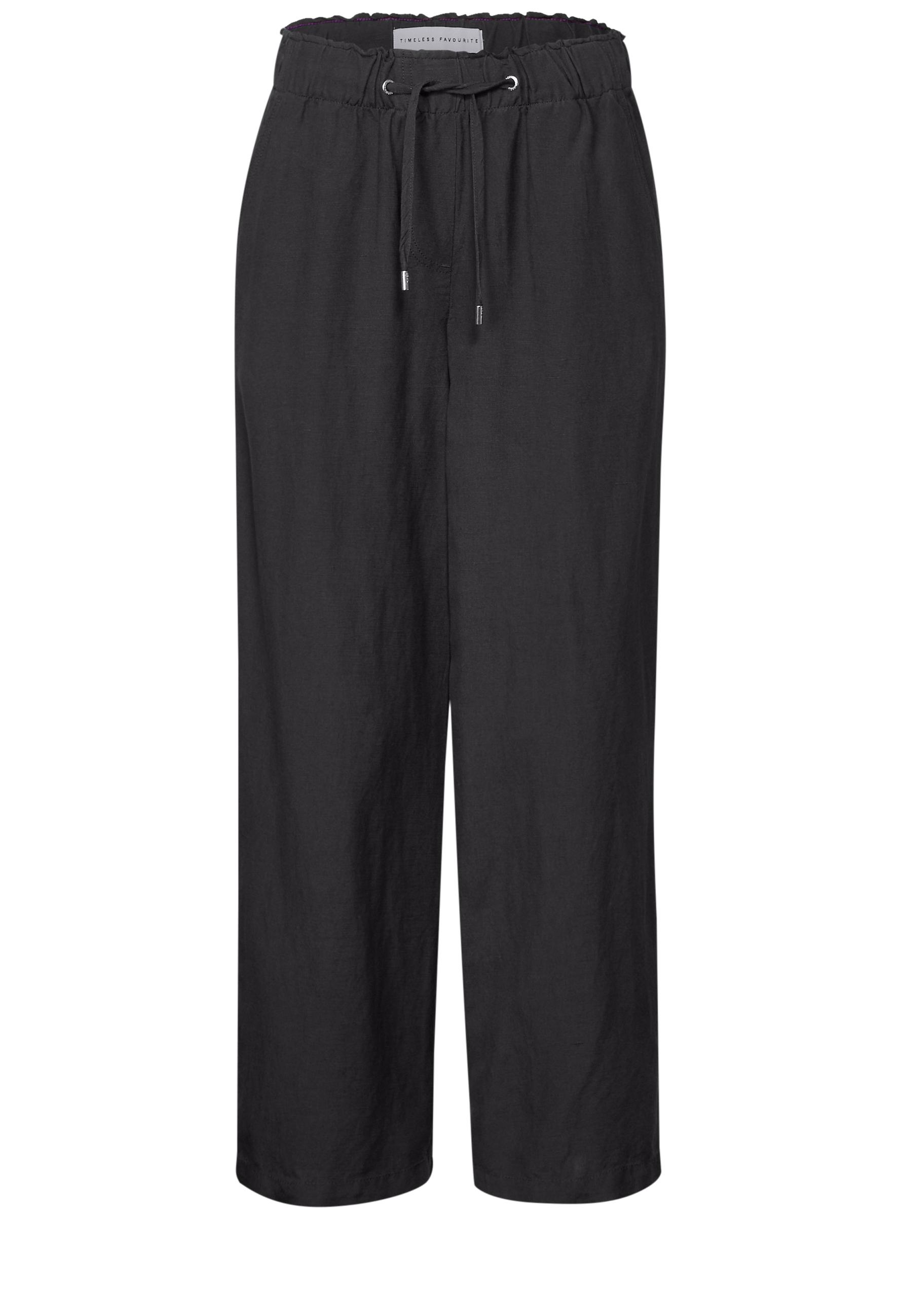 Wide Leg Hose aus Leinenmix XXL/7/8 Hosen - Volcanic Grey