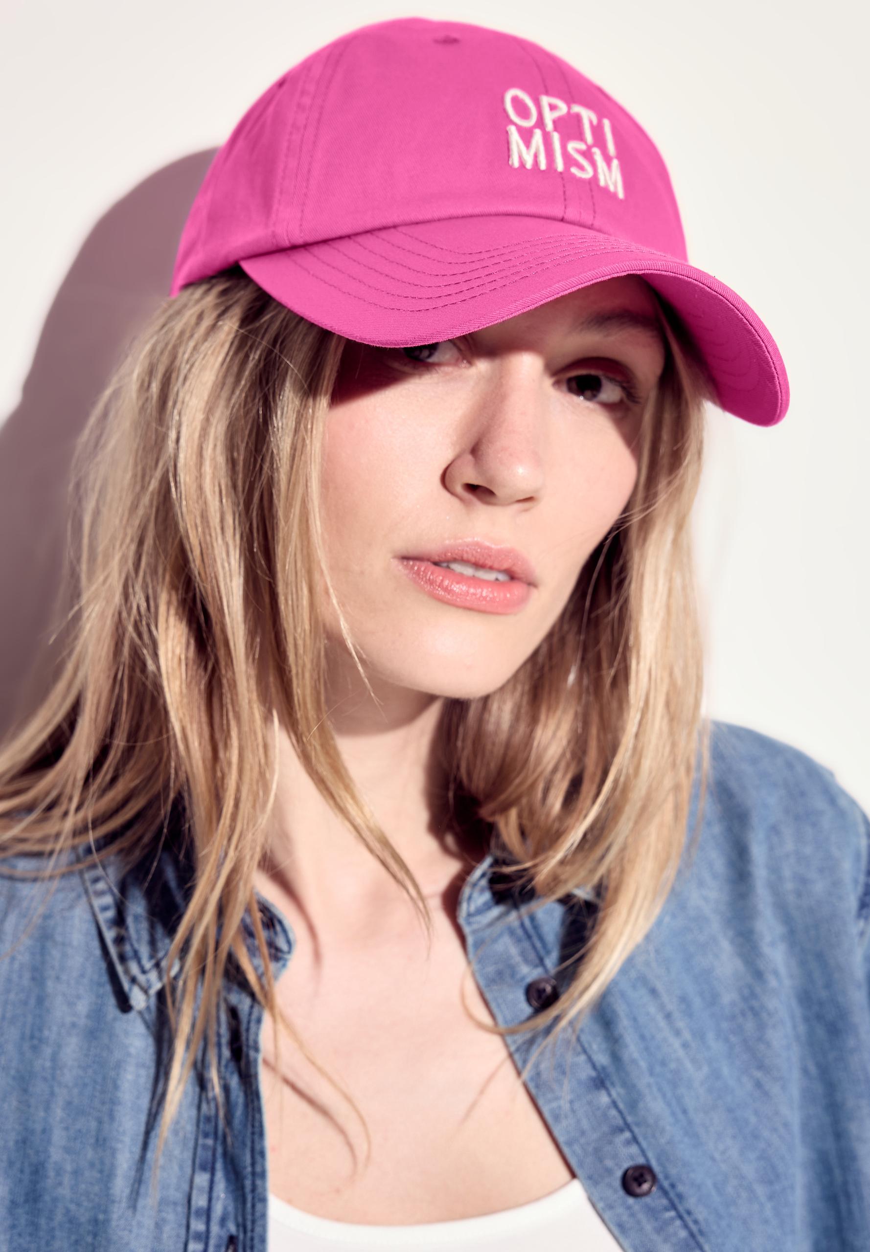 Cap mit Wording A - Bloomy Pink
