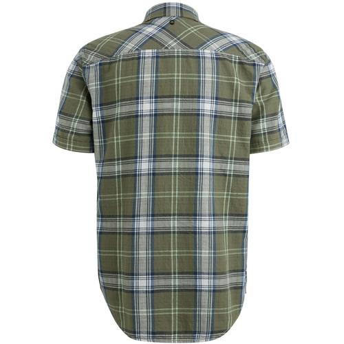 Slub Check Moby M Regular Fit - Deep Lichen Green
