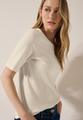 Basic Rippstruktur T-Shirt L - Light Beige