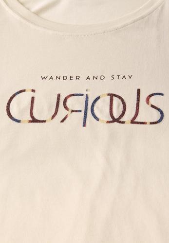 T-Shirt mit Wording XXL - Light Beige
