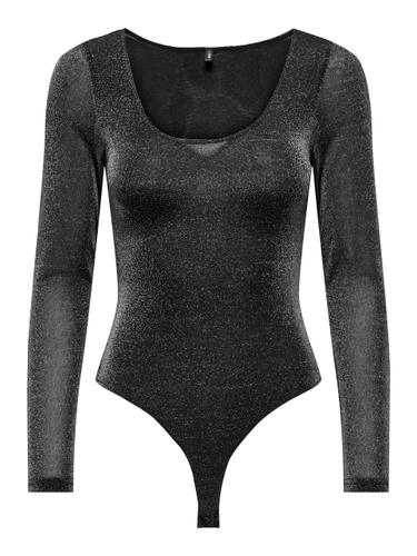 ONLAMERA L/S GLITTER BODY JRS XS - Black