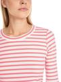 Ringel-T-Shirt aus Baumwoll-Ripp 36 - Bright Candy Pink