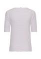 Gestreiftes Rundhals T-Shirt aus reiner Baumwolle M Regular Fit - Violet Milkwhite