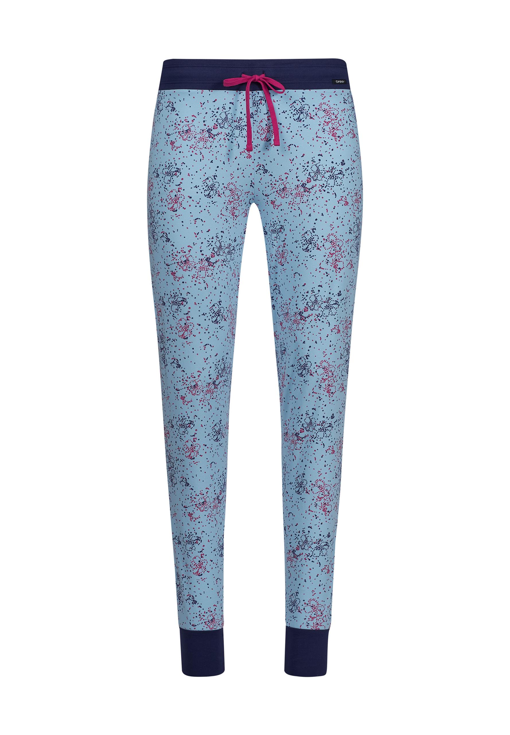 Skiny Damen Hose lang Night In Mix & Match 38 - Sky Spottedflowers