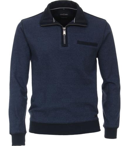 Sweat-Troyer gemustert 4XL - Blau