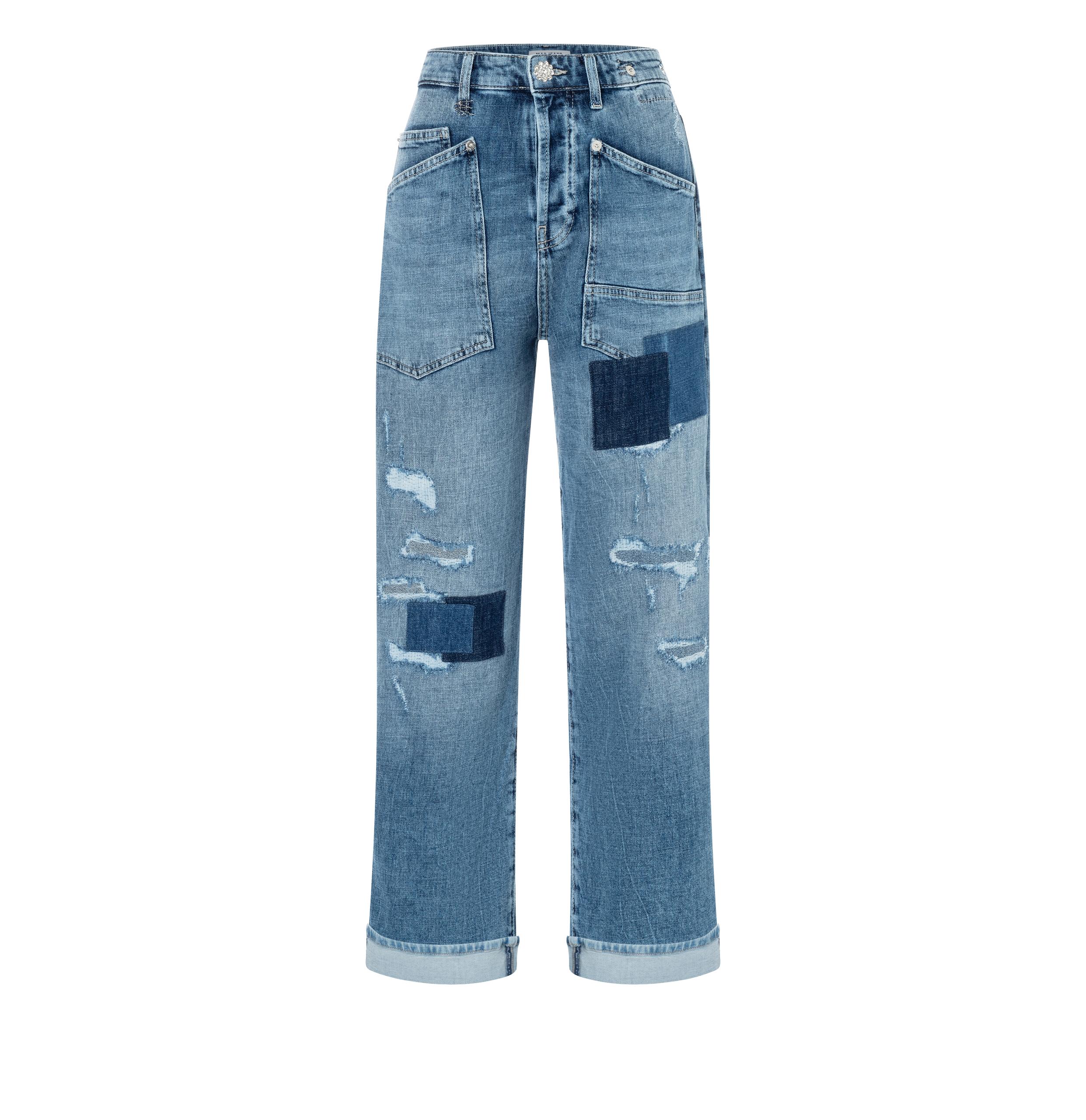 MAC JEANS - BAGGY, Fluent comfort denim 34/OL - Blau