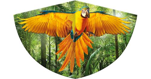 Papagei Kinderdrachen orange/grün